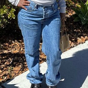 Fashion Nova Blue Crossover Jeans